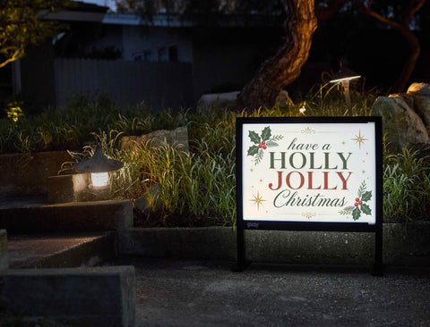Holly Jolly Christmas Yardsy Sign yard sign
