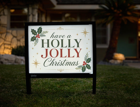 Holly Jolly Christmas Yardsy Sign yard sign