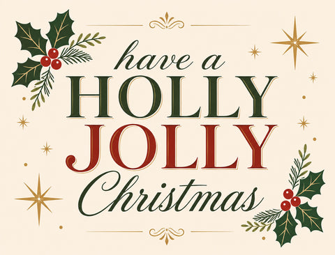 Holly Jolly Christmas Yardsy Sign yard sign