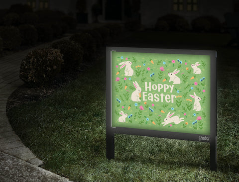 Hoppy Easter Garden Yardsy Sign Walkway