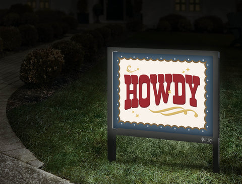Howdy Yardsy Sign Walkway