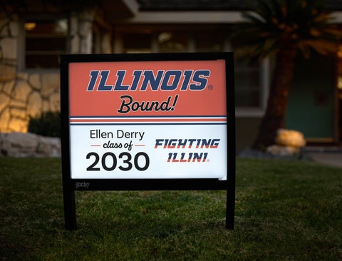 Illinois College Bound Custom Yardsy Sign yard sign