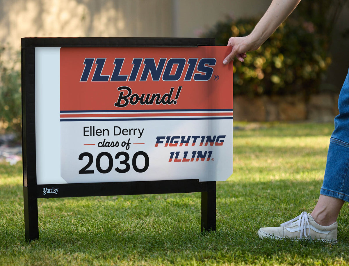 Illinois College Bound Custom Yardsy Sign