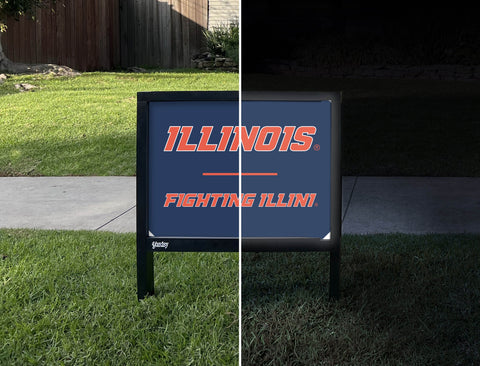 Illinois Fighting Illini Blue Yardsy Sign yard sign