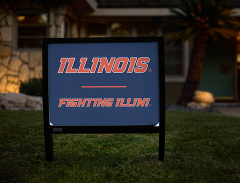 Illinois Fighting Illini Blue Yardsy Sign yard sign