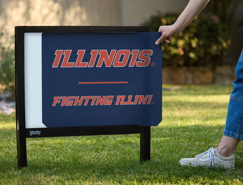 Illinois Fighting Illini Blue Yardsy Sign yard sign