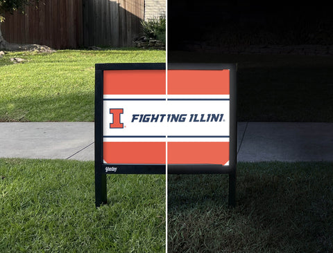Illinois Fighting Illini Orange V2 Yardsy Sign yard sign