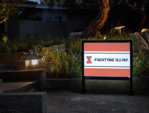 Illinois Fighting Illini Orange V2 Yardsy Sign yard sign