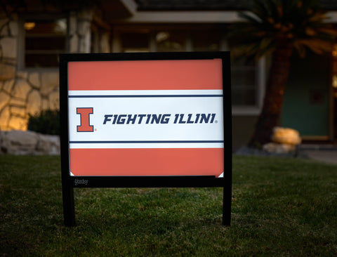 Illinois Fighting Illini Orange V2 Yardsy Sign yard sign