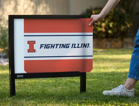 Illinois Fighting Illini Orange V2 Yardsy Sign yard sign