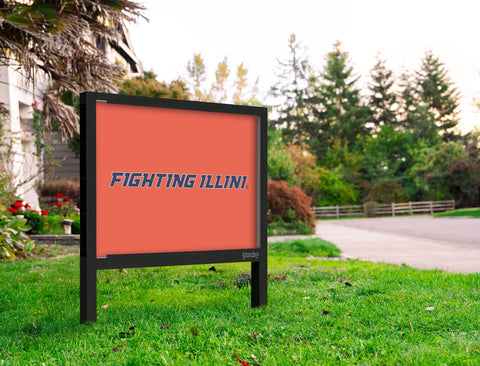 Illinois Fighting Illini Orange Yardsy Sign