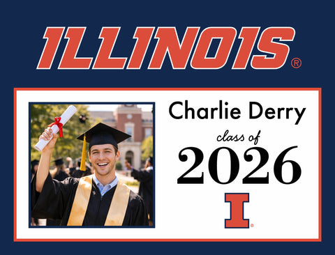 Illinois Graduate Custom Yardsy Sign yard sign