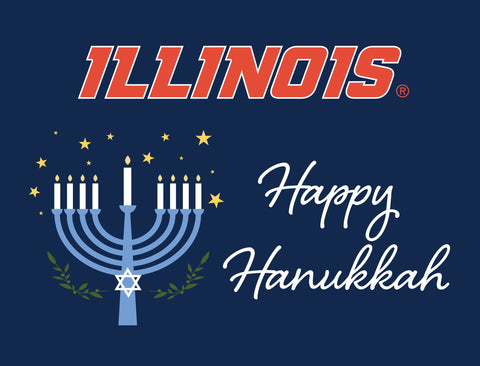 Illinois Happy Hanukkah Yardsy Sign yard sign