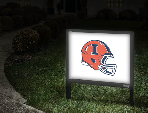 Illinois Helmet Mark White Yardsy Sign