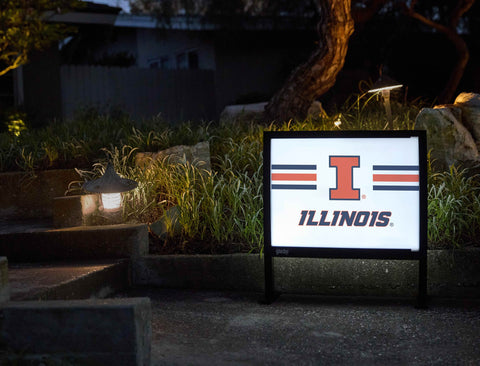 Illinois I Stripes White V2 Yardsy Sign yard sign