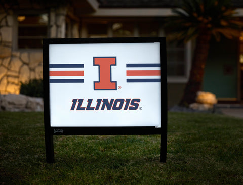 Illinois I Stripes White V2 Yardsy Sign yard sign