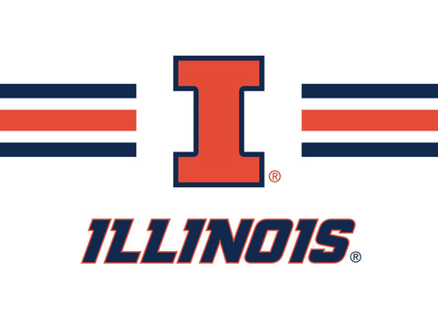 Illinois I Stripes White V2 Yardsy Sign yard sign