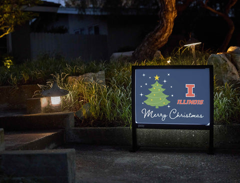 Illinois Merry Christmas Yardsy Sign yard sign