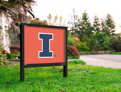 Illinois Primary Mark Orange Yardsy Sign
