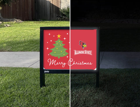 Illinois State Merry Christmas Yardsy Sign yard sign