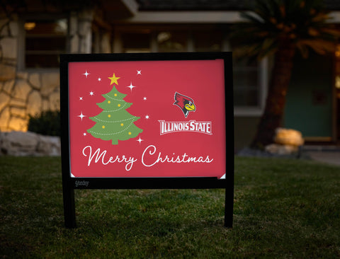 Illinois State Merry Christmas Yardsy Sign yard sign
