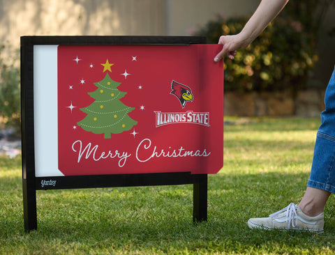 Illinois State Merry Christmas Yardsy Sign yard sign