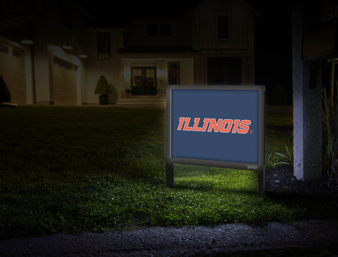 Illinois Wordmark Blue Yardsy Sign