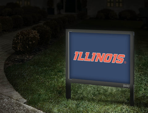 Illinois Wordmark Blue Yardsy Sign