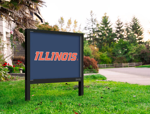 Illinois Wordmark Blue Yardsy Sign