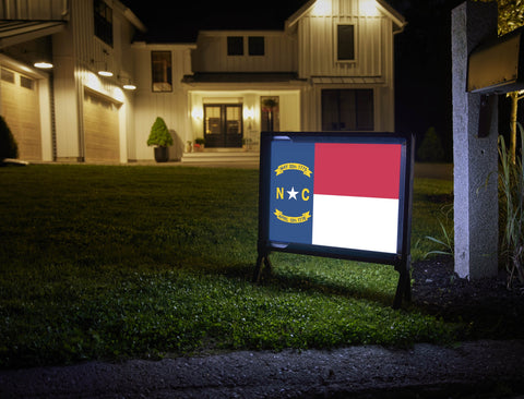 North Carolina State Flag Yardsy Sign
