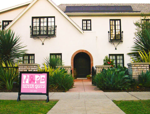 American Cancer Society Hope Never Quits Yardsy Sign