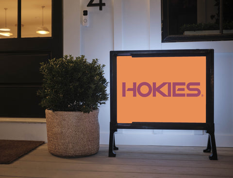 Virginia Tech Hokies Orange Yardsy Sign