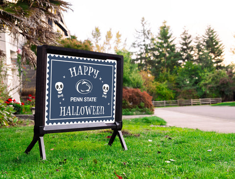 Penn State Happy Halloween Skulls Yardsy Sign