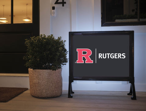 Rutgers Horizontal Mark Black Yardsy Sign