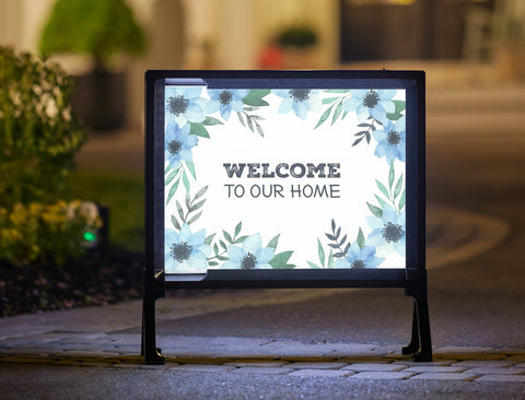 Cool Leaves Welcome Yardsy Sign