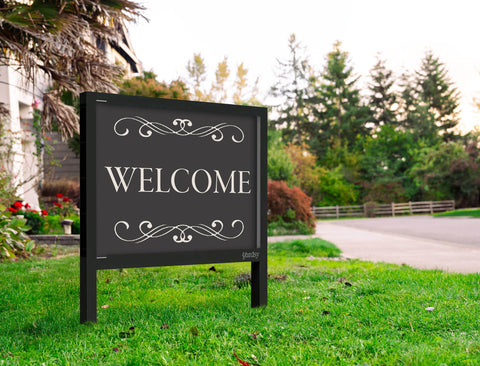 Flourished Welcome Yardsy Sign