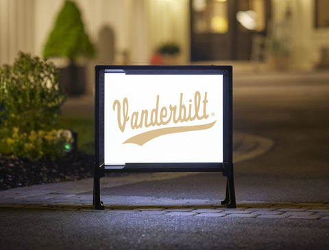 Vanderbilt University Script White Yardsy Sign