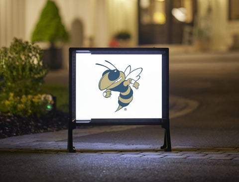 Georgia Tech Buzz Mascot White Yardsy Sign