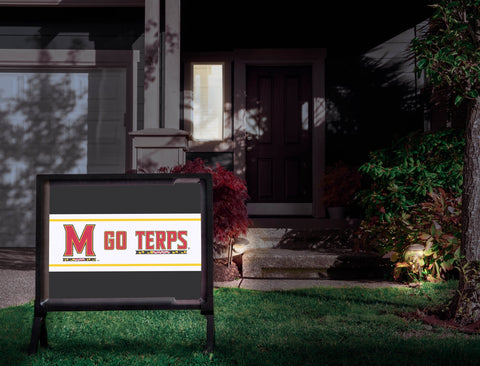 Maryland Go Terps Black Yardsy Sign