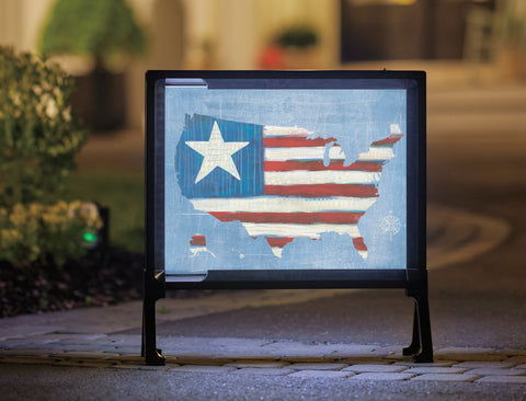 American Flag Yardsy Sign