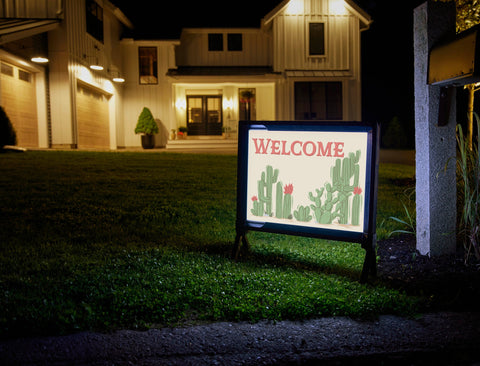 Cacti Welcome Yardsy Sign