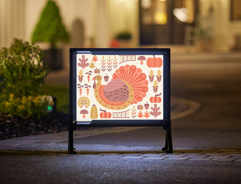 Folk Art Turkey Yardsy Sign