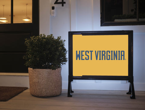 West Virginia Wordmark Gold Yardsy Sign