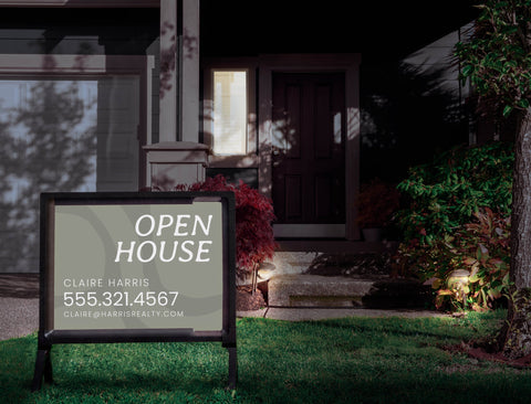 Contemporary Real Estate Open House Custom Yardsy Sign