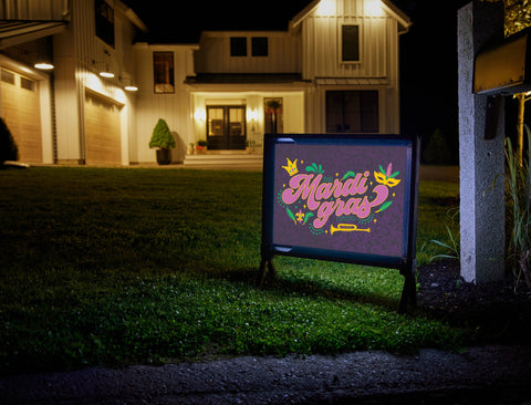 Mardi Gras Yardsy Sign