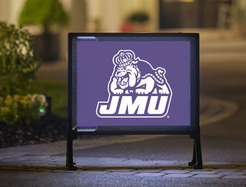 JMU Duke Dog Combo Purple And White Yardsy Sign