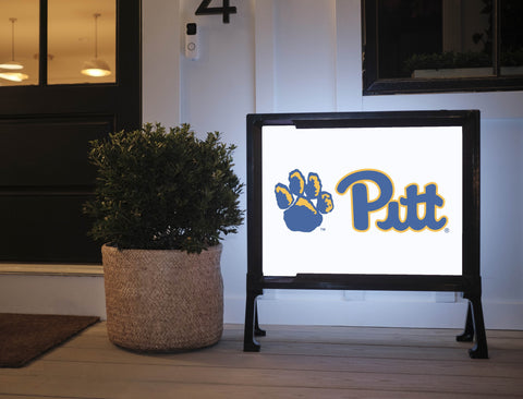 Pittsburgh Pitt Paw White Yardsy Sign
