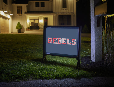 Mississippi Rebels Navy Yardsy Sign