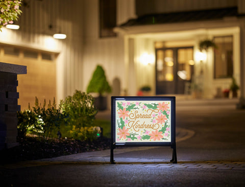 Spread Kindness Floral Yardsy Sign