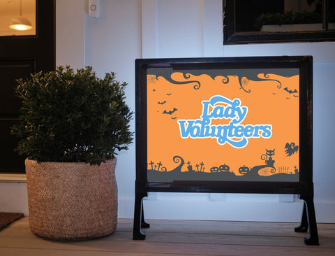 Halloween Lady Volunteers Tennessee Orange Yardsy Sign